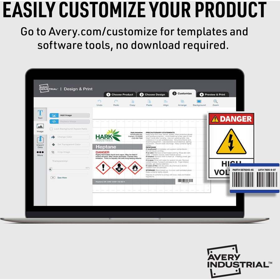 Avery&reg; 8"x8" Removable Label Safety Signs