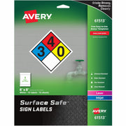 Avery&reg; 8"x8" Removable Label Safety Signs