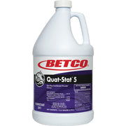 Betco Quat-Stat 5 Disinfectant Gallon - Concentrate - 128 fl oz (4 quart) - Lavender Scent - Deodorant - Purple - 1 Each