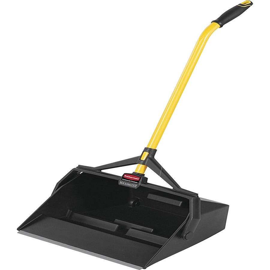 Rubbermaid Commercial Maximizer Wet/Dry Debris Pan - Polypropylene - Black, Yellow - 1 Each