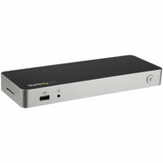 StarTech.com Docking Station, Dual 4K Display (1x HDMI, 1x DisplayPort), 5 USB 3.0 Ports, USB-C, SD Card Reader, Gigabit Ethernet, Audio/Mic, Thunderbolt, 60W Power Delivery, Black/Silver, 1 Each