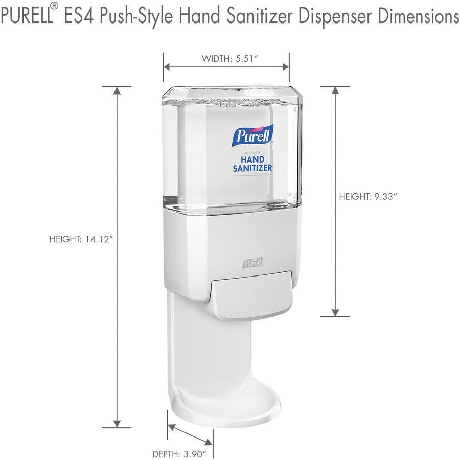 Manual - 1.27 quart Capacity - Locking Mechanism, Durable, Wall Mountable - White - 1 Each