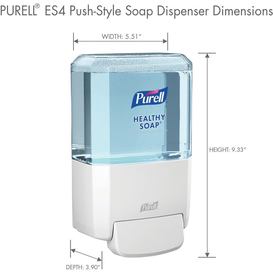 Manual - 1.27 quart Capacity - Locking Mechanism, Durable, Wall Mountable - White - 1 Each