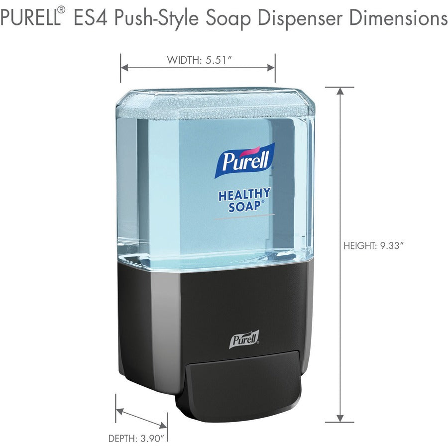 Manual - 1.27 quart Capacity - Locking Mechanism, Durable, Wall Mountable - Graphite - 1 Each