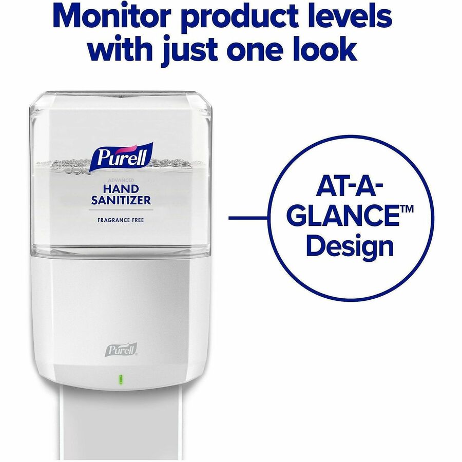 Automatic - 1.27 quart Capacity - Support 4 x C Battery - Locking Mechanism, Durable, Wall Mountable - White - 1 Each