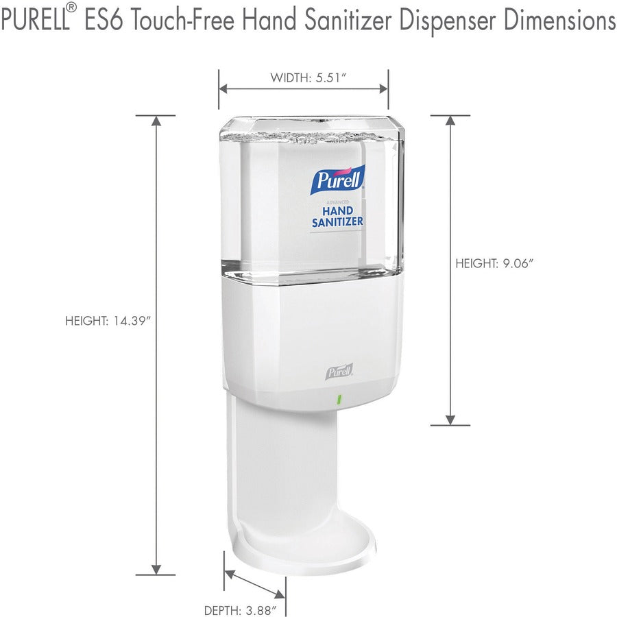 Automatic - 1.27 quart Capacity - Support 4 x C Battery - Locking Mechanism, Durable, Wall Mountable - White - 1 Each
