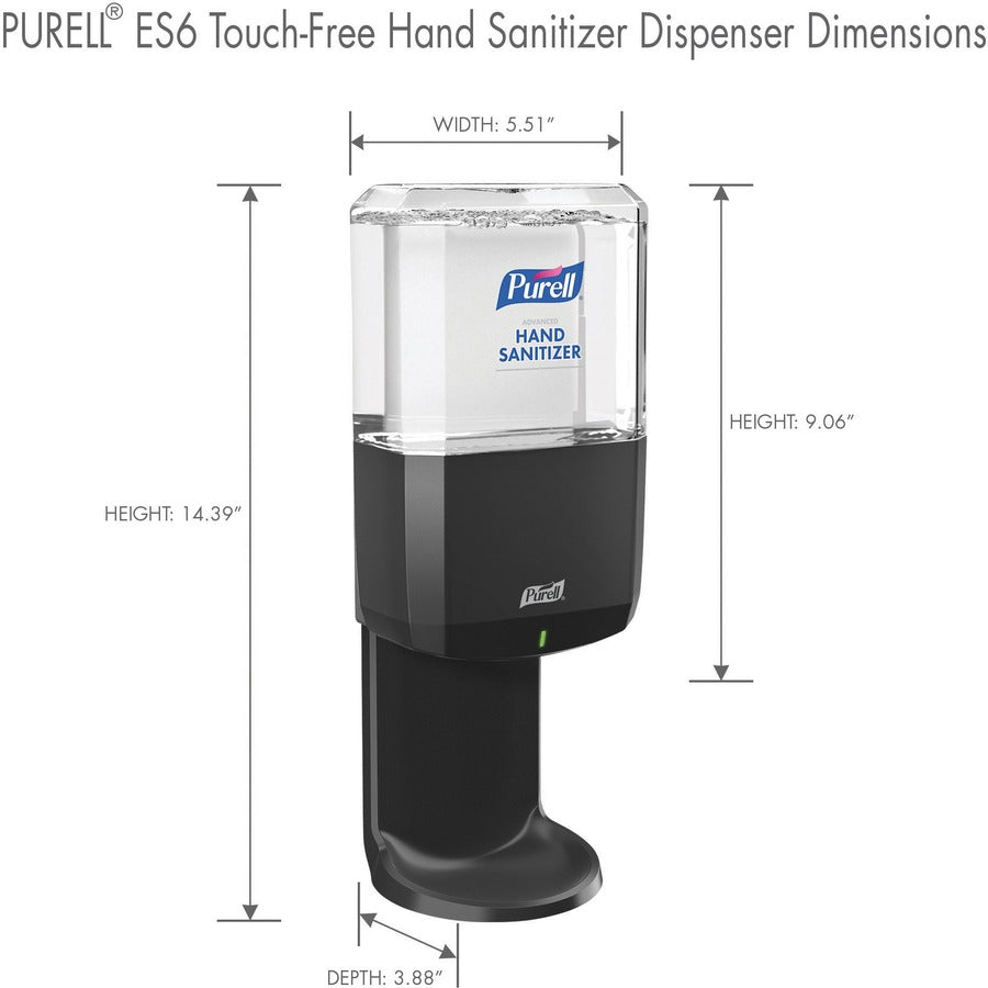 Automatic - 1.27 quart Capacity - Support 4 x C Battery - Locking Mechanism, Durable, Wall Mountable, Touch-free - Graphite - 1 Each