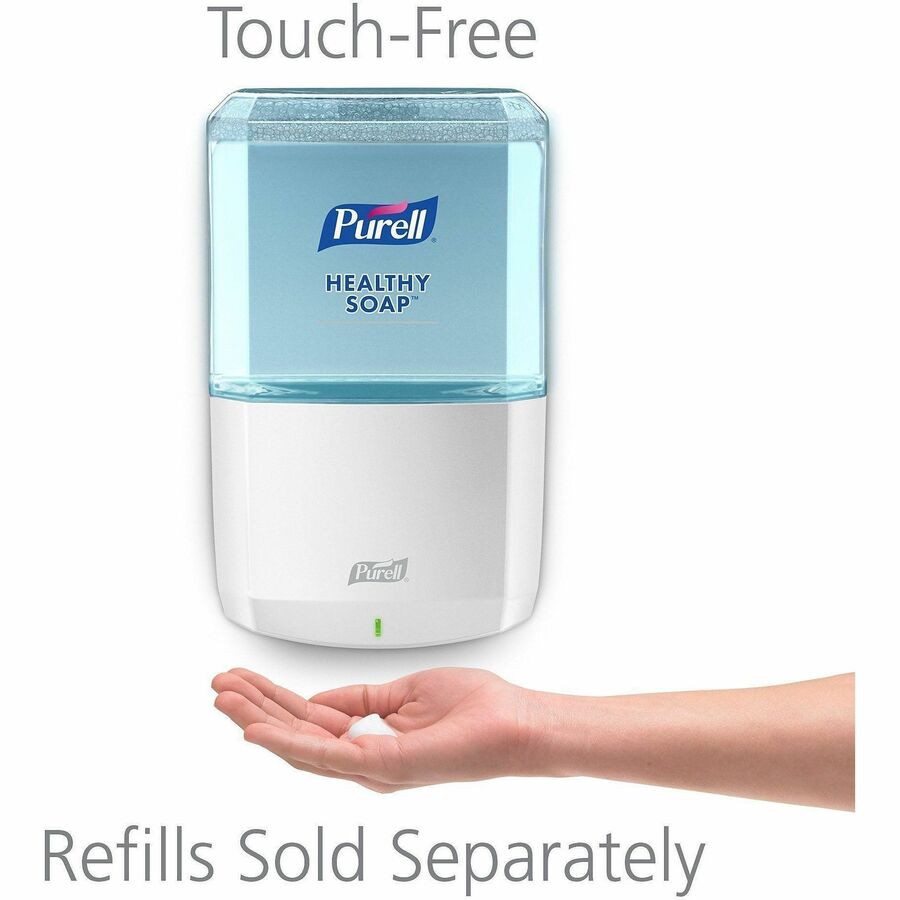 PURELL&reg; ES6 Touch-free Hand Soap Dispenser - Automatic - 1.27 quart Capacity - Support 4 x C Battery - Locking Mechanism, Durable, Wall Mountable, Touch-free - White - 1 Each