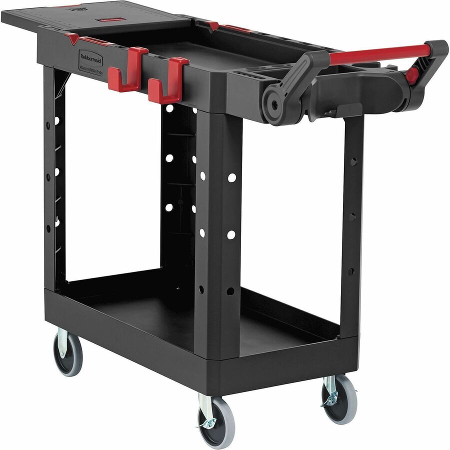Push/Pull Handle - 520 lb Load Capacity - 4 Casters - 4" Caster Size - Plywood, Foam - 46.20" Length x 17.75" Width x 36" Height - Black - 1 Each