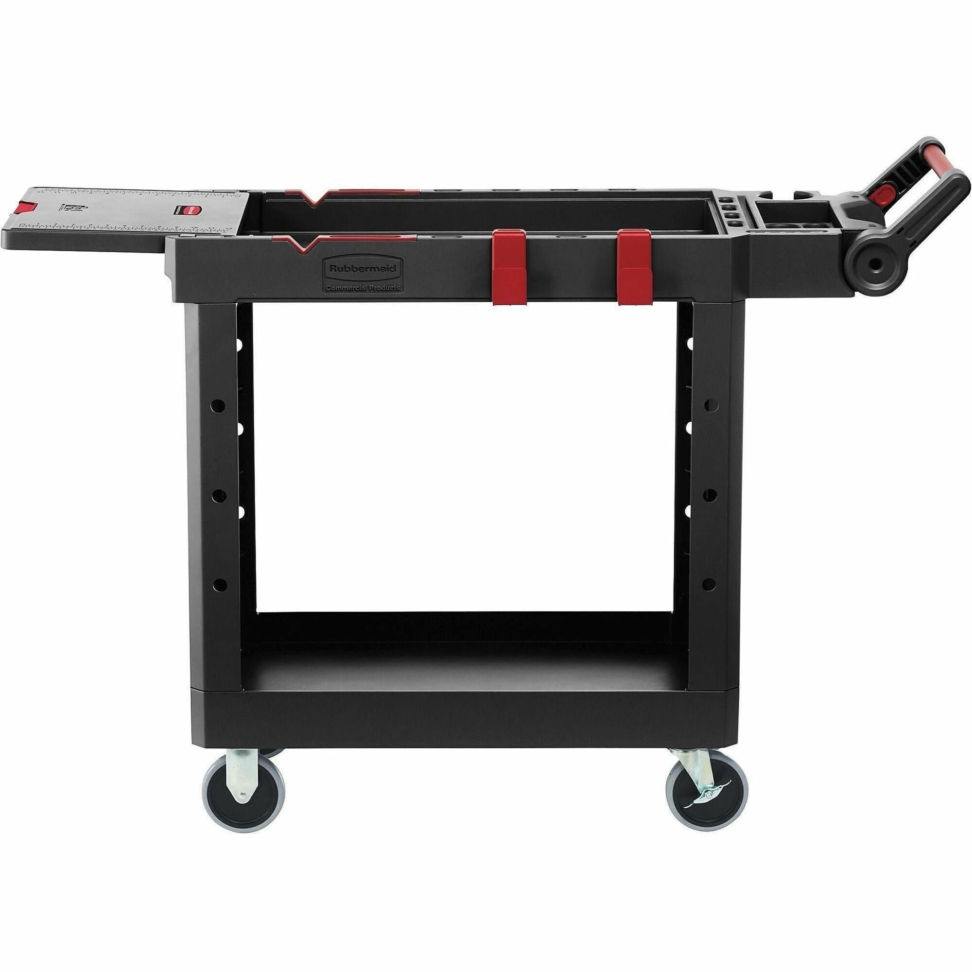 Push/Pull Handle - 520 lb Load Capacity - 4 Casters - 4" Caster Size - Plywood, Foam - 46.20" Length x 17.75" Width x 36" Height - Black - 1 Each