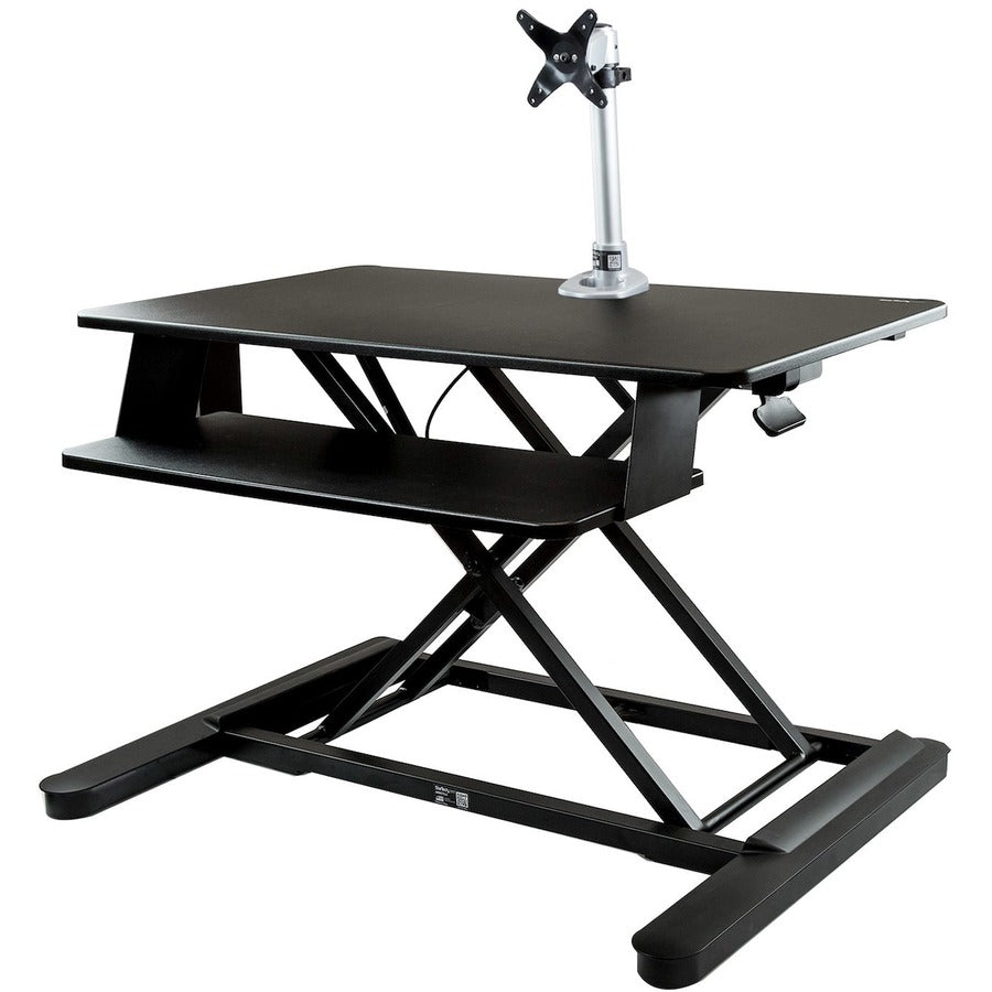 StarTech.com Multipurpose Desktop Riser - Up to 30" Screen Support - 28.10 lb Load Capacity - 6.30" Height x 35" Width - Desktop - Steel, Medium Density Fiberboard (MDF), Plastic - Black