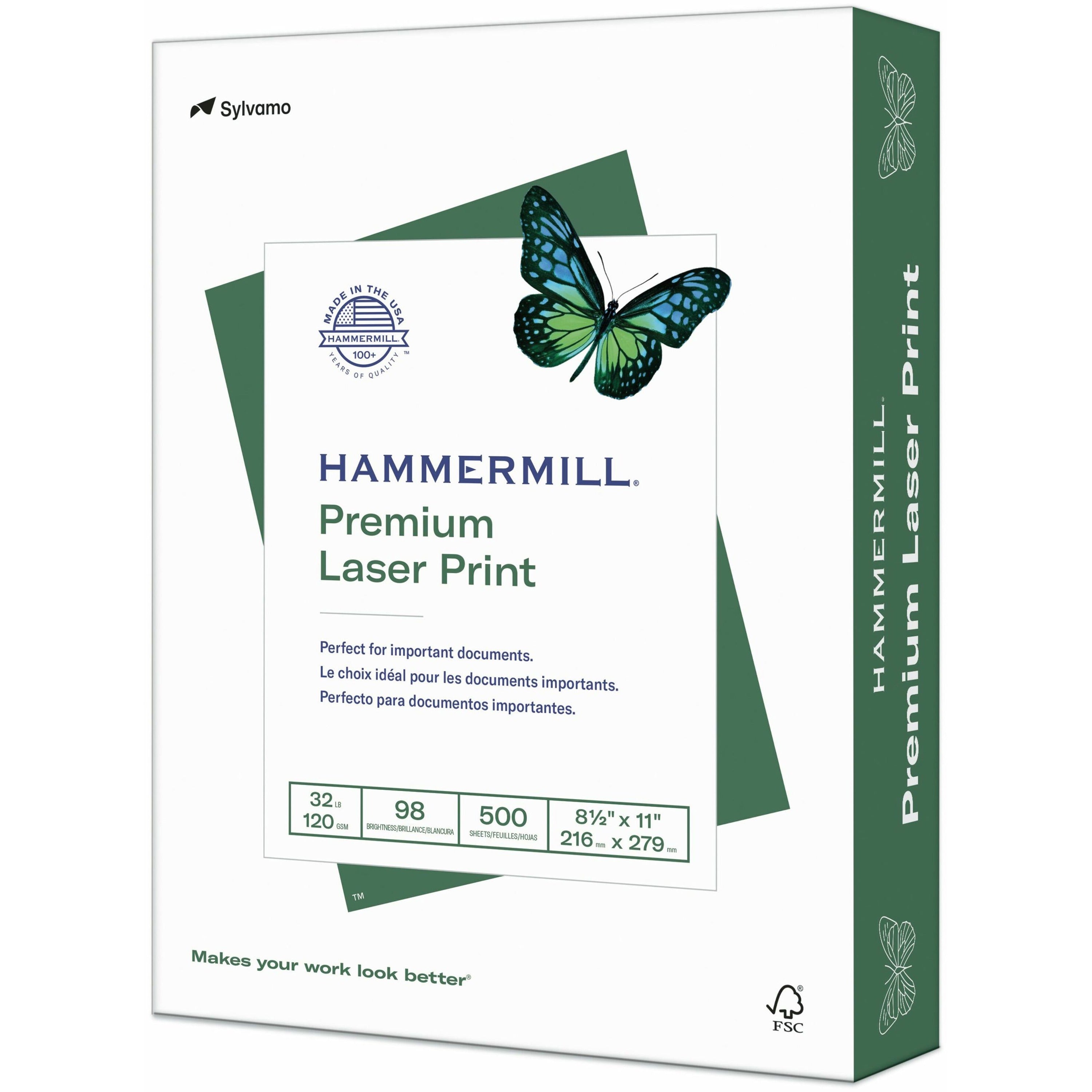 98 Brightness - Letter - 8 1/2" x 11" - 32 lb Basis Weight - Ultra Smooth - Sustainable Forestry Initiative (SFI) - White - 500 Sheets per Ream - 8 / Carton