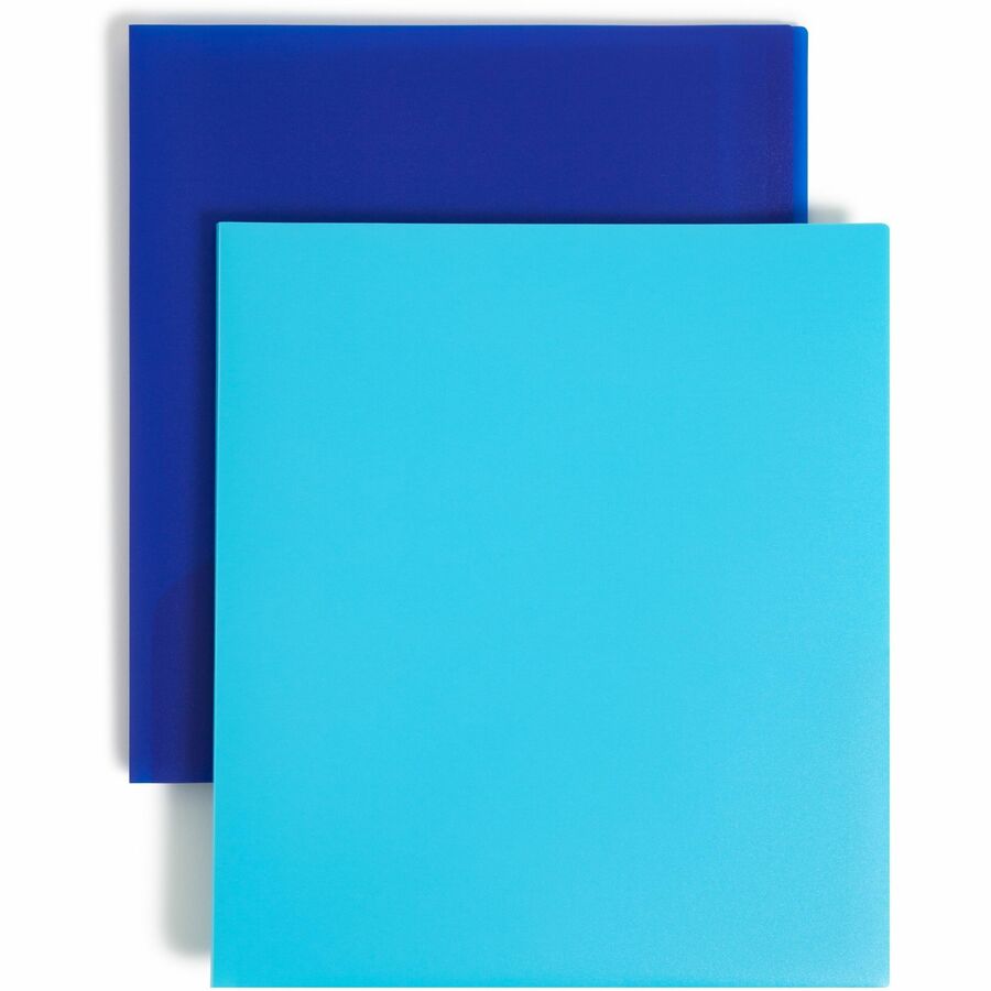 Smead Letter Pocket Folder - 8 1/2" x 11" - 10 Pocket(s) - Dark Blue, Teal - Acid-free - 2/Pack - 15 / Carton