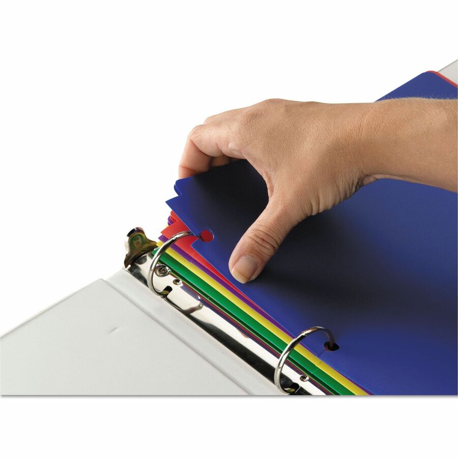 Smead Letter Pocket Folder - 8 1/2" x 11" - 50 Sheets Capacity - 2 Pocket(s) - Red, Purple, Yellow, Green, Dark Blue - 5/Pack - 10 / Carton