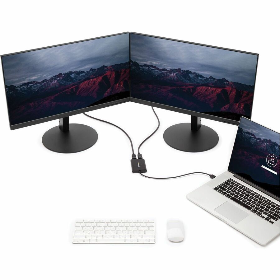 StarTech.com USB to Dual DisplayPort Adapter - 4K 60Hz - USB 3.0 (5Gbps)