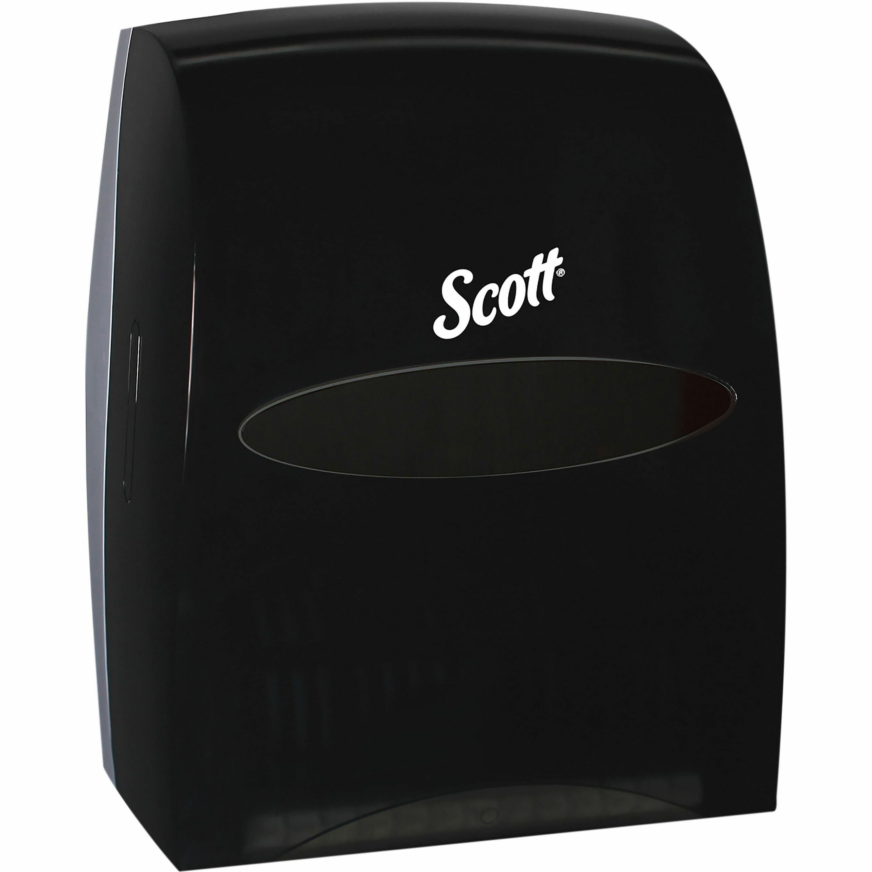 Scott Essential Manual Hard Towel Dispenser - Touchless Dispenser - 16.1" Height x 12.6" Width x 10.2" Depth - Black - 1 Carton