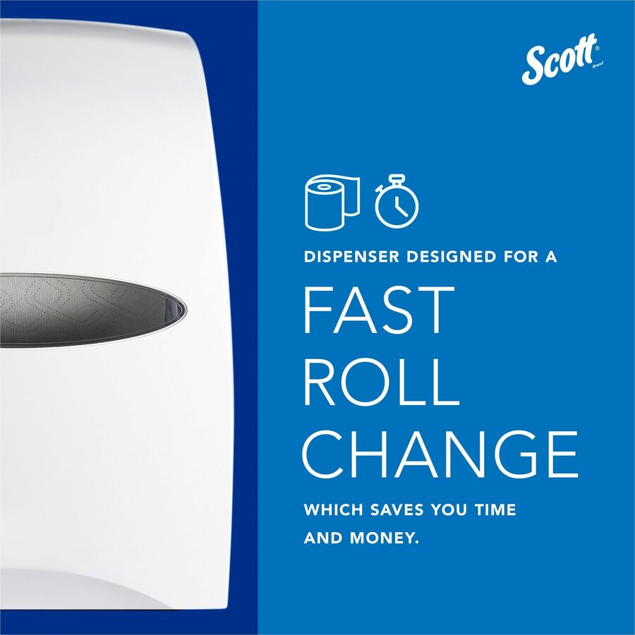 Scott Essential Manual Hard Towel Dispenser - Touchless Dispenser - 16.1" Height x 12.6" Width x 10.2" Depth - White - 1 Carton