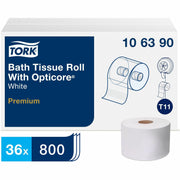 2 Ply - 3.80" Width x 266.67 ft Length - 800 Sheets/Roll - 5.60" Roll Diameter - 1 45/64" Core - Floral Embossing Pattern - White - Paper - 36 / Carton
