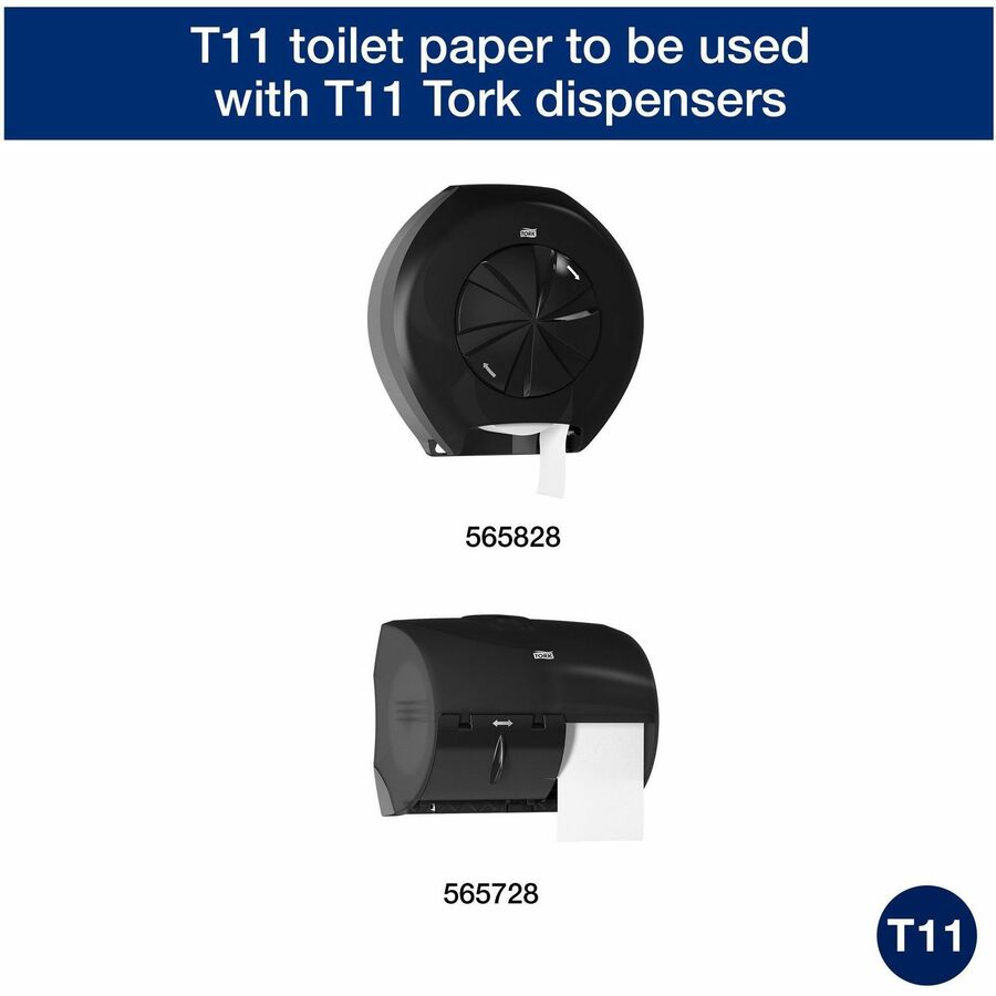 2 Ply - 3.80" Width x 266.67 ft Length - 800 Sheets/Roll - 5.60" Roll Diameter - 1 45/64" Core - Floral Embossing Pattern - White - Paper - 36 / Carton