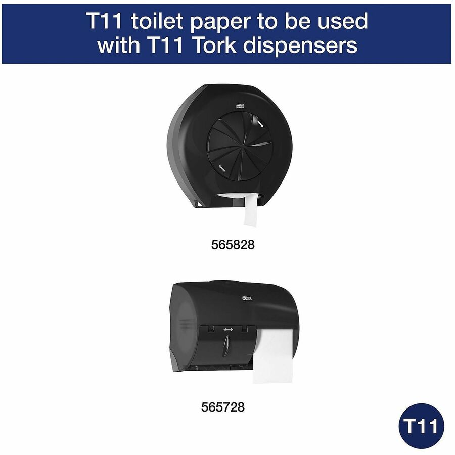 2 Ply - 3.80" Width x 288.30 ft Length - 865 Sheets/Roll - 5.60" Roll Diameter - 1 45/64" Core - White - Paper - 36 / Carton