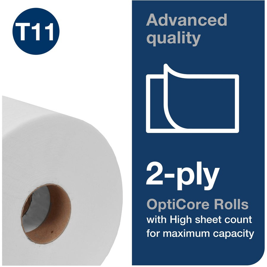 2 Ply - 3.80" Width x 288.30 ft Length - 865 Sheets/Roll - 5.60" Roll Diameter - 1 45/64" Core - Floral Embossing Pattern - White - Paper - 1 Carton