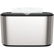 TORK Xpress Countertop Multifold Hand Towel Dispenser - Multifold Dispenser - 7.9" Height x 12.7" Width x 4.6" Depth - Plastic, Metal - Stainless - Compact, Lockable - 1 Each
