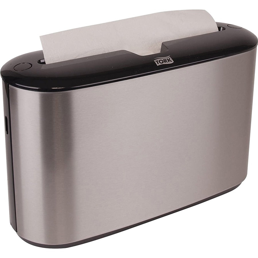 TORK Xpress Countertop Multifold Hand Towel Dispenser - Multifold Dispenser - 7.9" Height x 12.7" Width x 4.6" Depth - Plastic, Metal - Stainless - Compact, Lockable - 1 Each