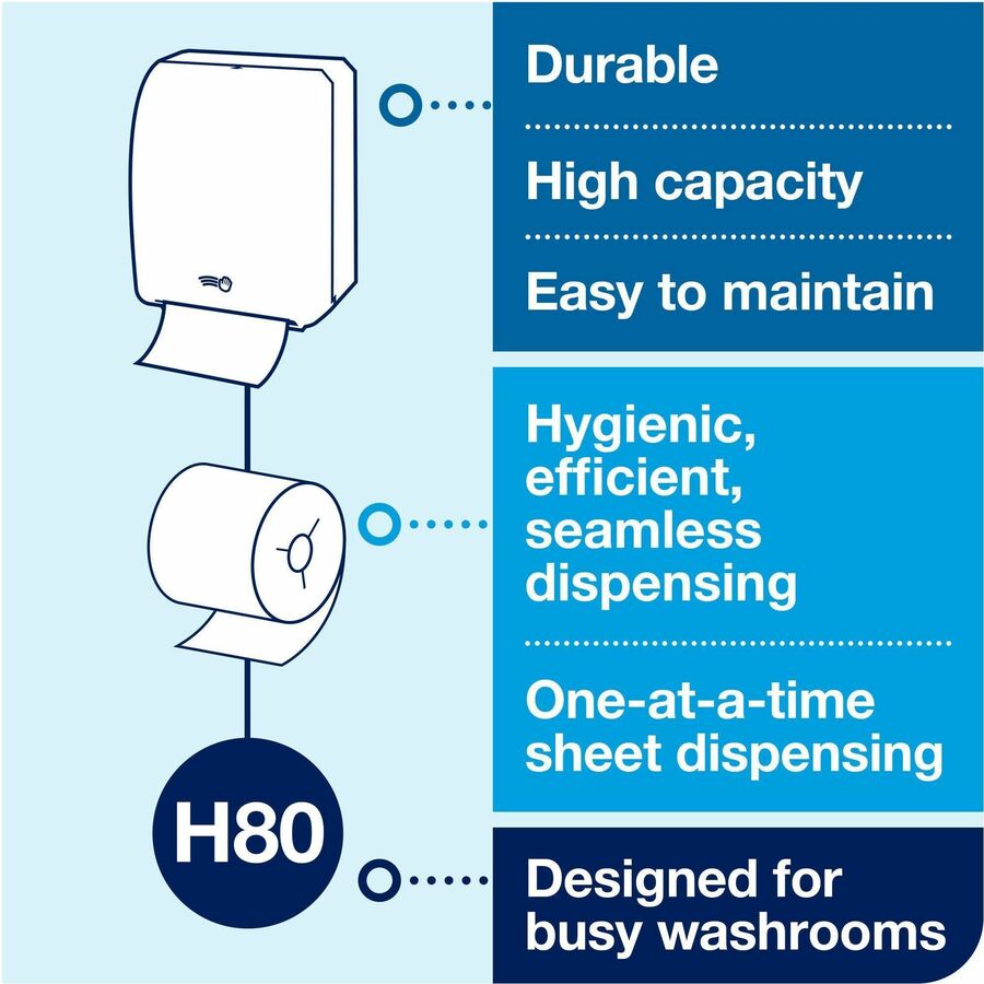 TORK Universal Hand Towel Roll - 1 Ply - 8" Width x 800 ft Length - 7.80" Roll Diameter - 1 29/32" Core - Natural - Paper - 6 / Carton