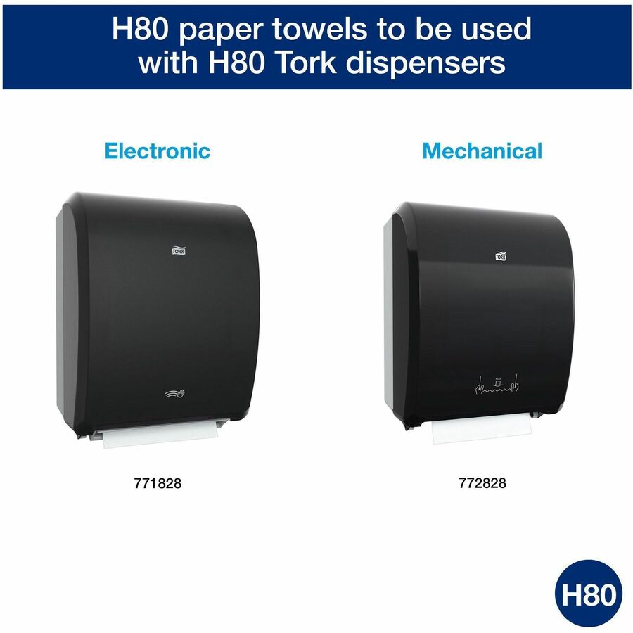TORK Universal Hand Towel Roll - 1 Ply - 8" Width x 800 ft Length - 7.80" Roll Diameter - 1 29/32" Core - Natural, White - Paper - 6 / Carton