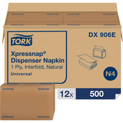 1 Ply - Interfolded - 8.50" Width x 13" Length - Natural - Paper - 500/Pack - 12 / Carton