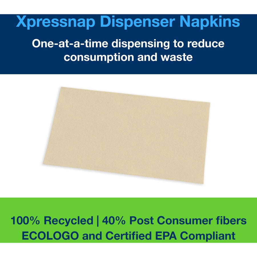 1 Ply - Interfolded - 8.50" Width x 13" Length - Natural - Paper - 500/Pack - 12 / Carton