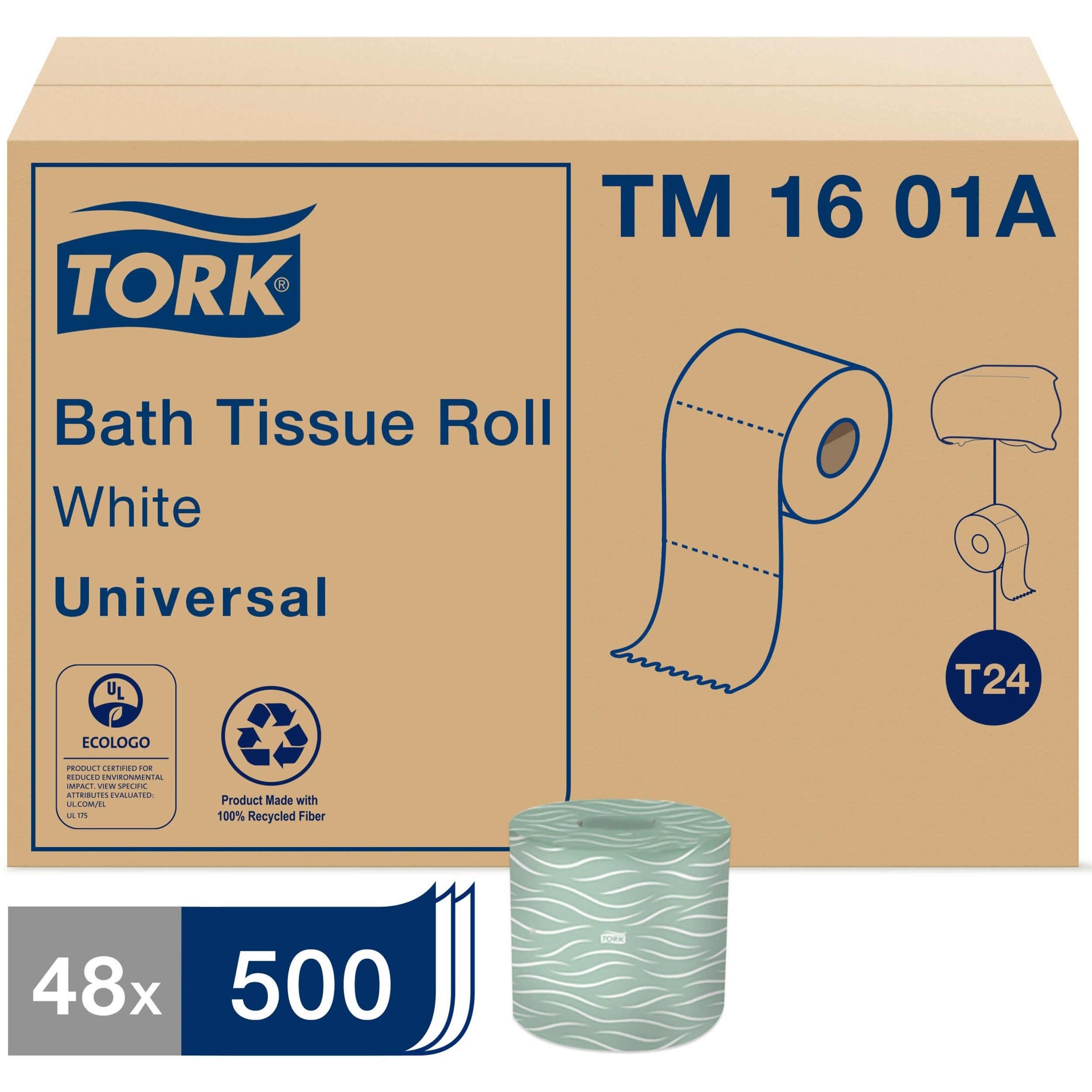 2 Ply - 4.20" Width x 156.25 ft Length - 500 Sheets/Roll - 4.40" Roll Diameter - 1 45/64" Core - White - Paper - 48 / Carton