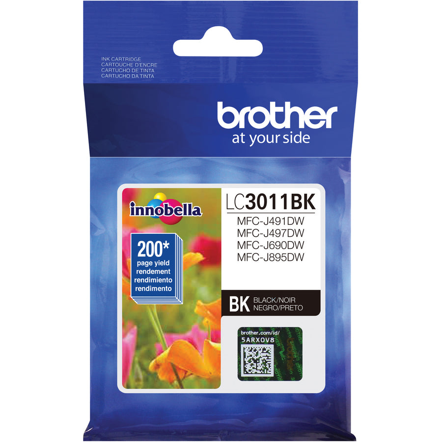 Brother Innobella LC3011BK Original Standard Yield Inkjet Ink Cartridge - Single Pack - Black - 1 Each