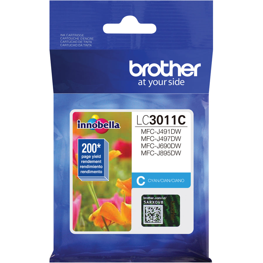 Brother Innobella LC3011C Original Standard Yield Inkjet Ink Cartridge - Single Pack - Cyan - 1 Each