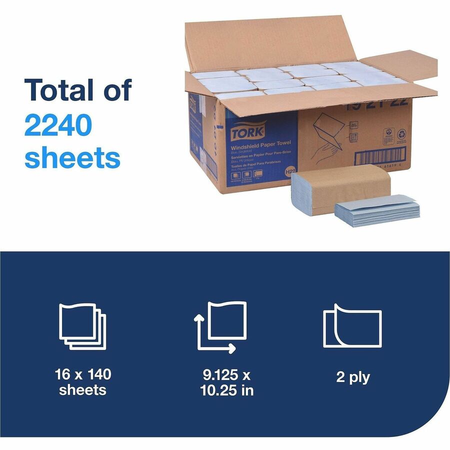 2 Ply - 9.25" Width x 10.25" Length - Blue