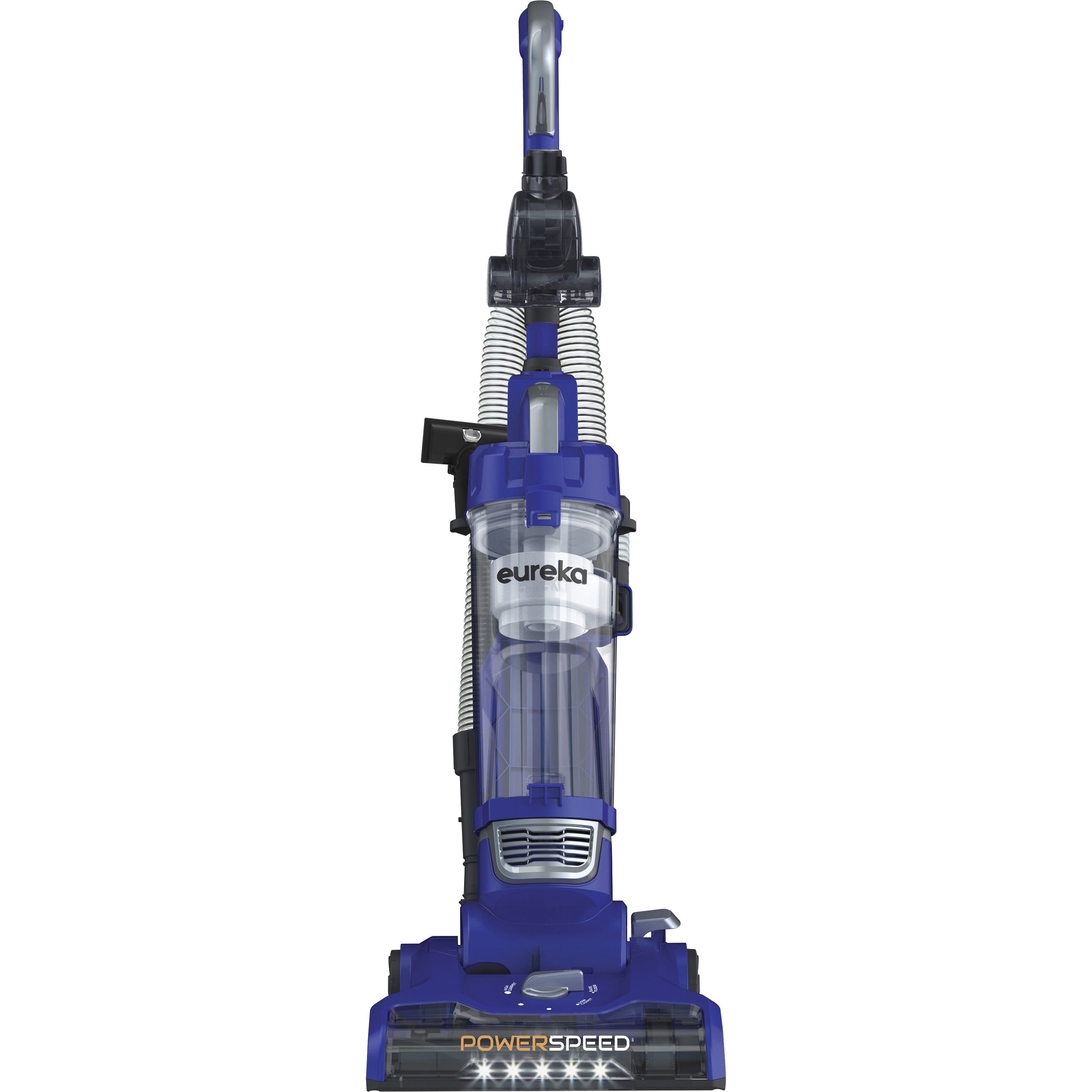 Bagless HEPA Vacuum, 1.06 gal Capacity, 12.6" Cleaning Width, Turbo Brush + Upholstery & Crevice Tools, 18 ft Cord, Carpet & Hard Floors, Blue/Black