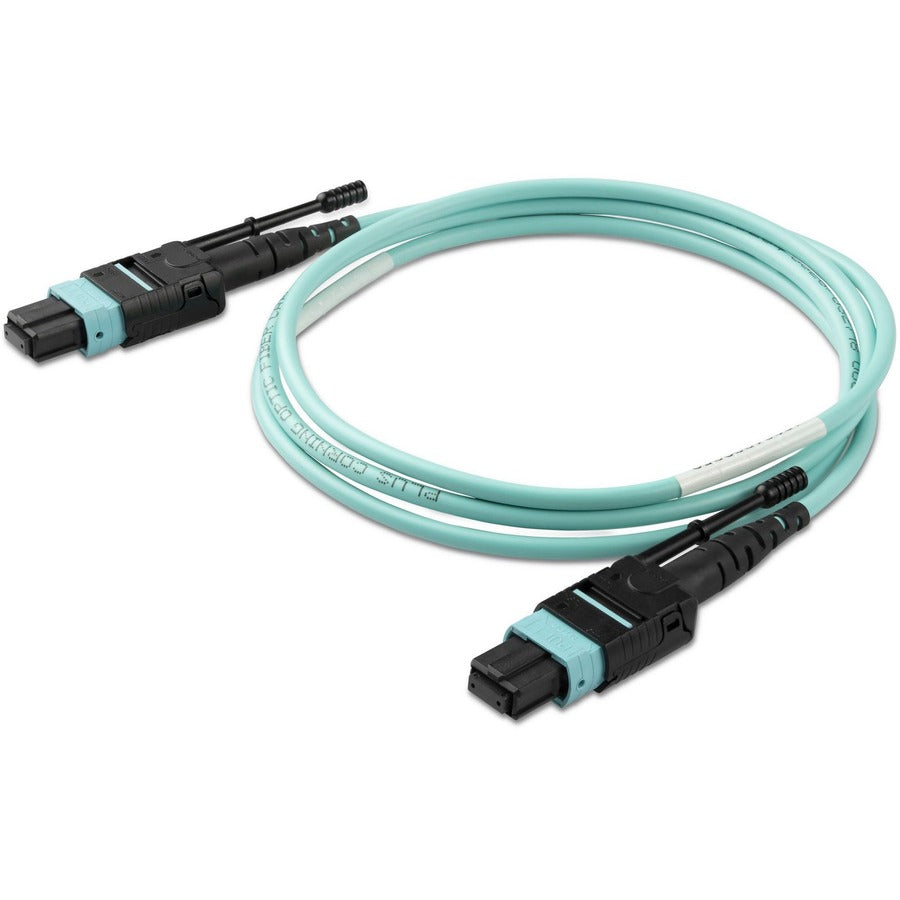 StarTech.com 3.28 ft Multi-Mode 50/125µm Fiber Optic Network Cable, MTP/MPO Female to MTP/MPO Female, 40 Gbit/s, Plenum OFNP, Aqua, 1 Each