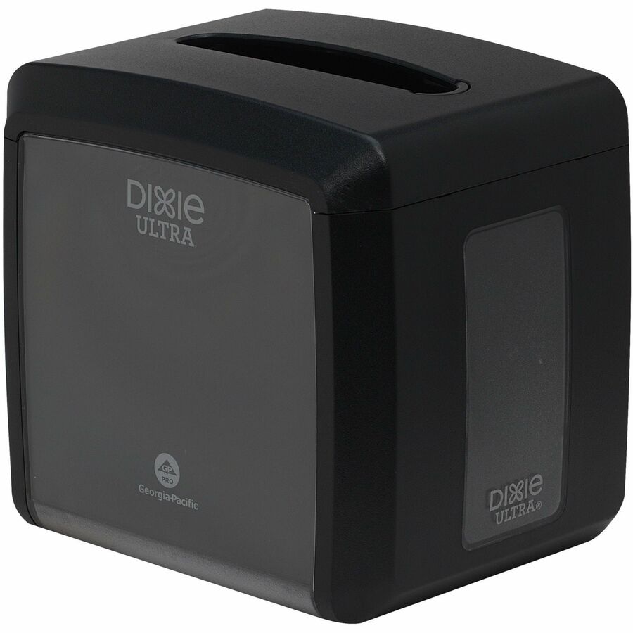 Interfolded Dispenser - 275 x Napkin - 7.2" Height x 7.6" Width x 6.1" Depth - Black - Rubber Feet, Non-slip Base, See Through Window, Slip Resistant - 1 Each