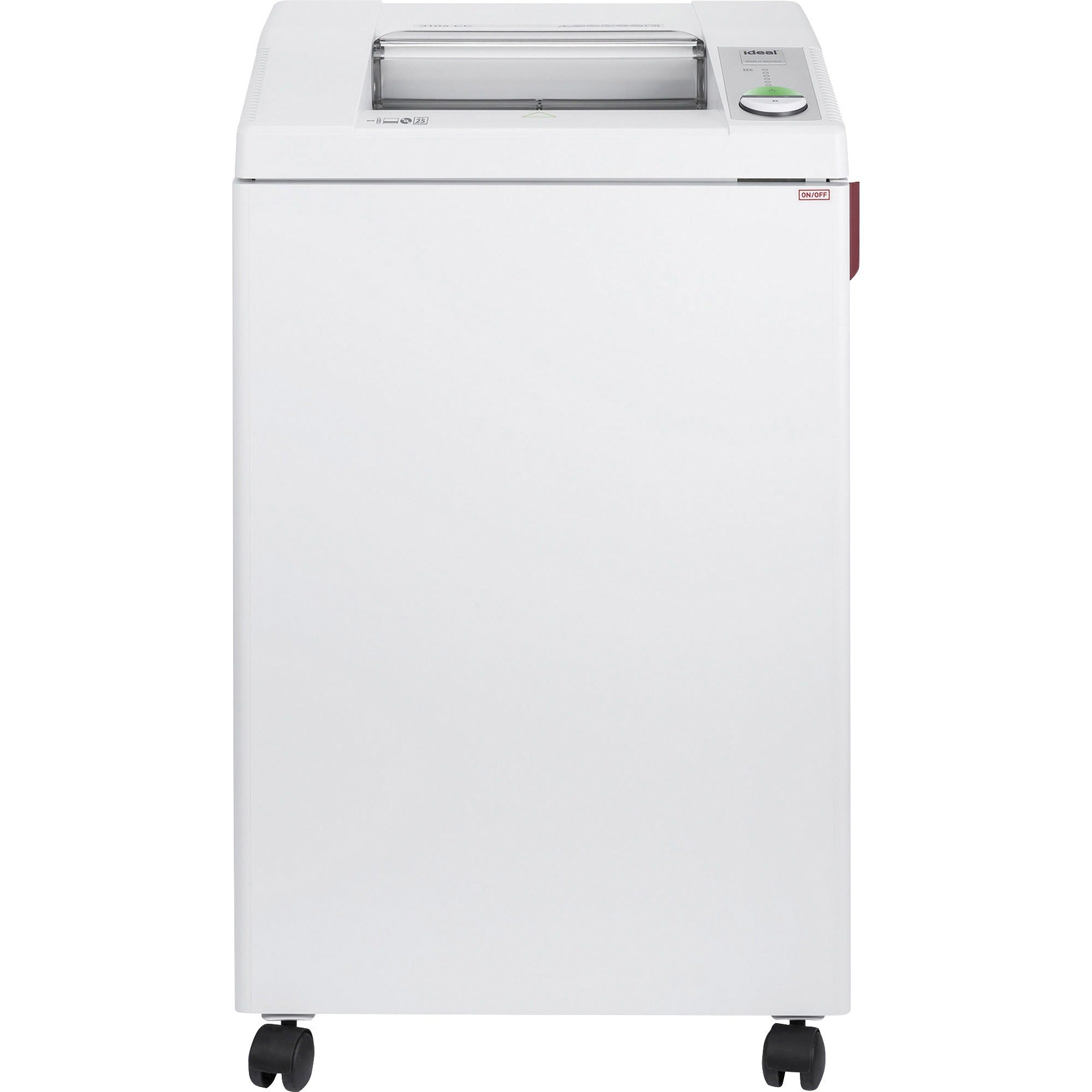 ideal. 3104 Cross-cut Paper Shredder, 25-Sheet Capacity Per Pass, 32-Gallon Bin, 12" Throat, P-4 Security, White, 1 Each