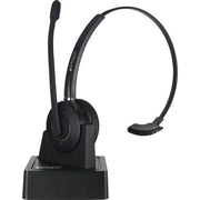 Mono - Wireless - Bluetooth - 33 ft - 32 Ohm - 300 Hz to 3.40 kHz - Over-the-head - Monaural - Supra-aural - Noise Cancelling, Noise Reduction, Echo Cancelling, Uni-directional Microphone - Black