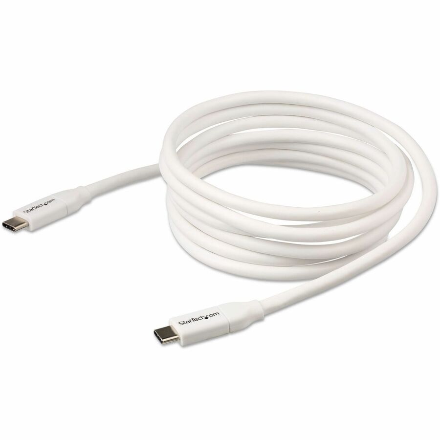 StarTech.com USB-C to USB-C Cable w/ 5A PD-M/M-White-2m(6 ft.)-USB 2.0-USB-IF Certified