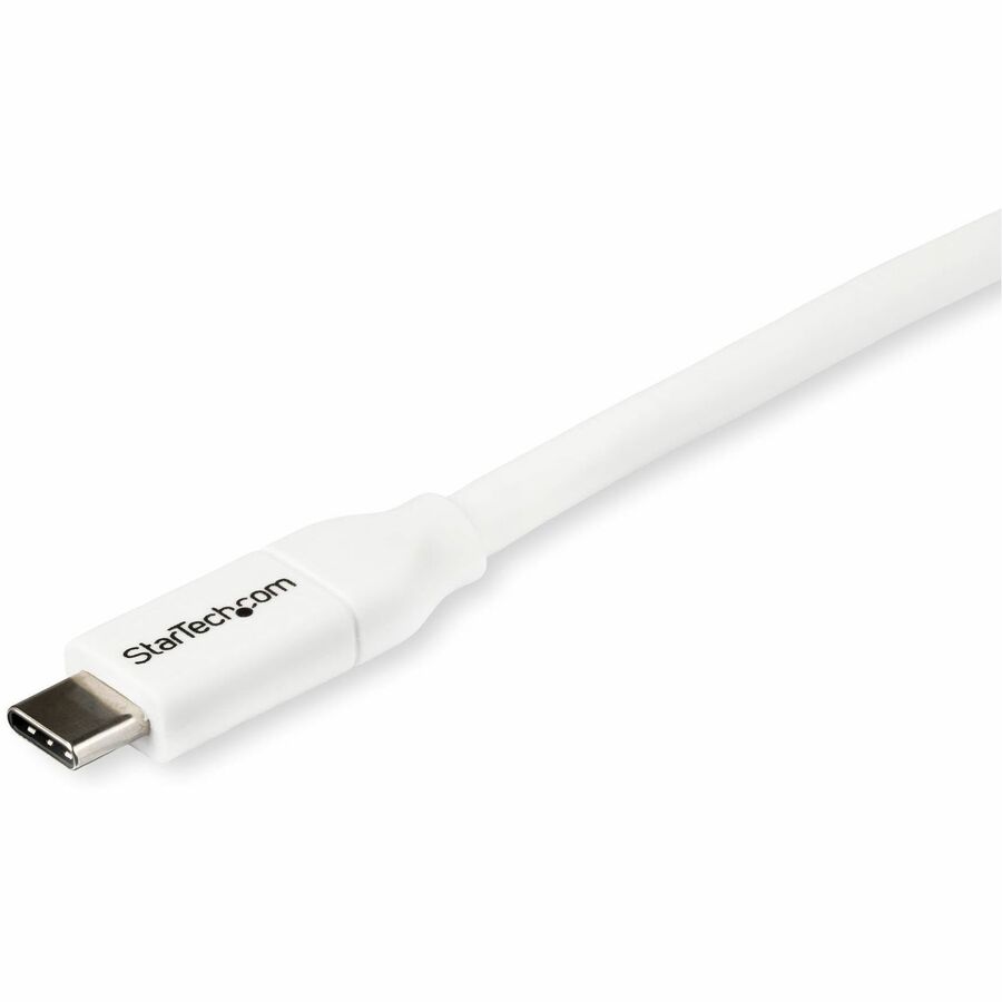 StarTech.com USB-C to USB-C Cable w/ 5A PD-M/M-White-2m(6 ft.)-USB 2.0-USB-IF Certified