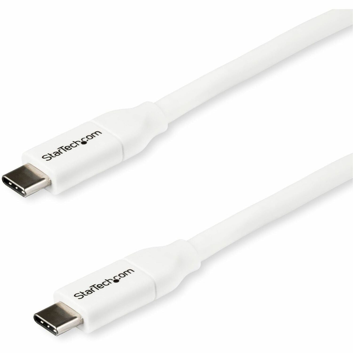 StarTech.com USB-C to USB-C Cable w/ 5A PD-M/M-White-2m(6 ft.)-USB 2.0-USB-IF Certified