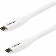 StarTech.com USB-C to USB-C Cable w/ 5A PD-M/M-White-2m(6 ft.)-USB 2.0-USB-IF Certified
