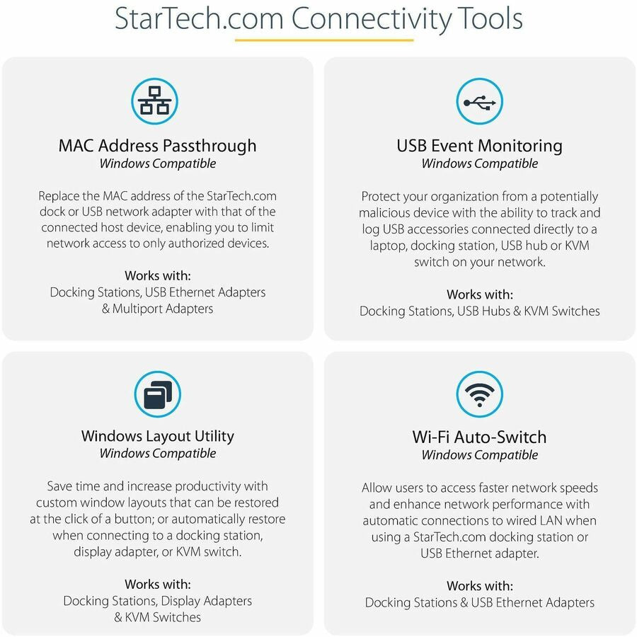 StarTech.com Thunderbolt 3 Dock - Mac & Windows - Dual 4K60Hz - 85W Power Delivery
