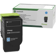 Lexmark Unison Original Standard Yield Laser Toner Cartridge - Cyan - 1 Each - 1000 Pages