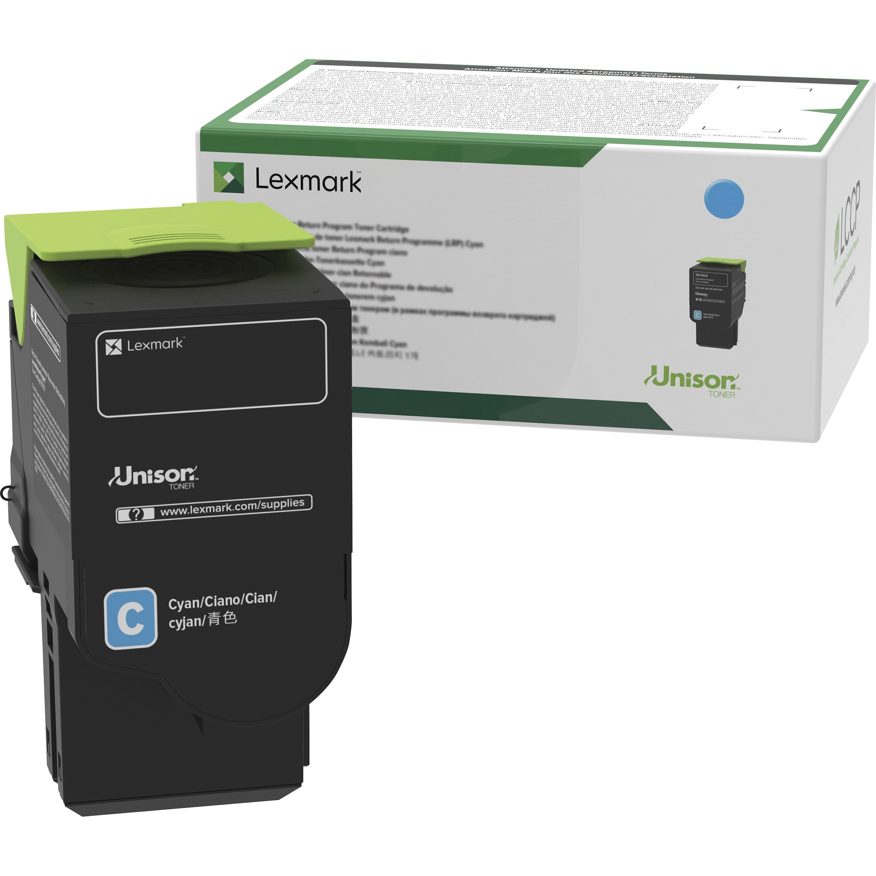 Lexmark Unison Original High Yield Laser Toner Cartridge - Cyan - 1 Each - 2300 Pages