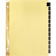 Business Source Monthly Black Leather Tab Index Dividers