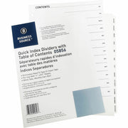 Business Source Jan-Dec Monthly Table of Contents Index Dividers - Printed Tab(s) - Month - January-December - 12 Tab(s)/Set - 8.5" Divider Width x 11" Divider Length - Letter - 3 Hole Punched - White Divider - White Mylar Tab(s) - 12 / Set