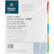 Business Source A-Z Tab Table of Contents Index Dividers - Printed Tab(s) - Character - A-Z - 25 Tab(s)/Set - 8.5" Divider Width x 11" Divider Length - Letter - 3 Hole Punched - White Mylar Divider - White Mylar Tab(s) - 1 Set